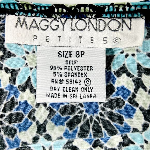 NWT!  Maggy London Multi Color Stretch Dress Size 8P - Picture 5 of 7
